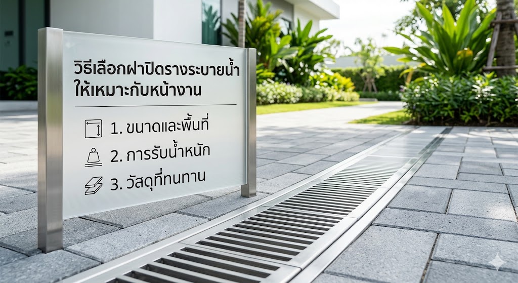 วิธีเลือกฝาปิดรางระบายน้ำให้เหมาะกับหน้างาน