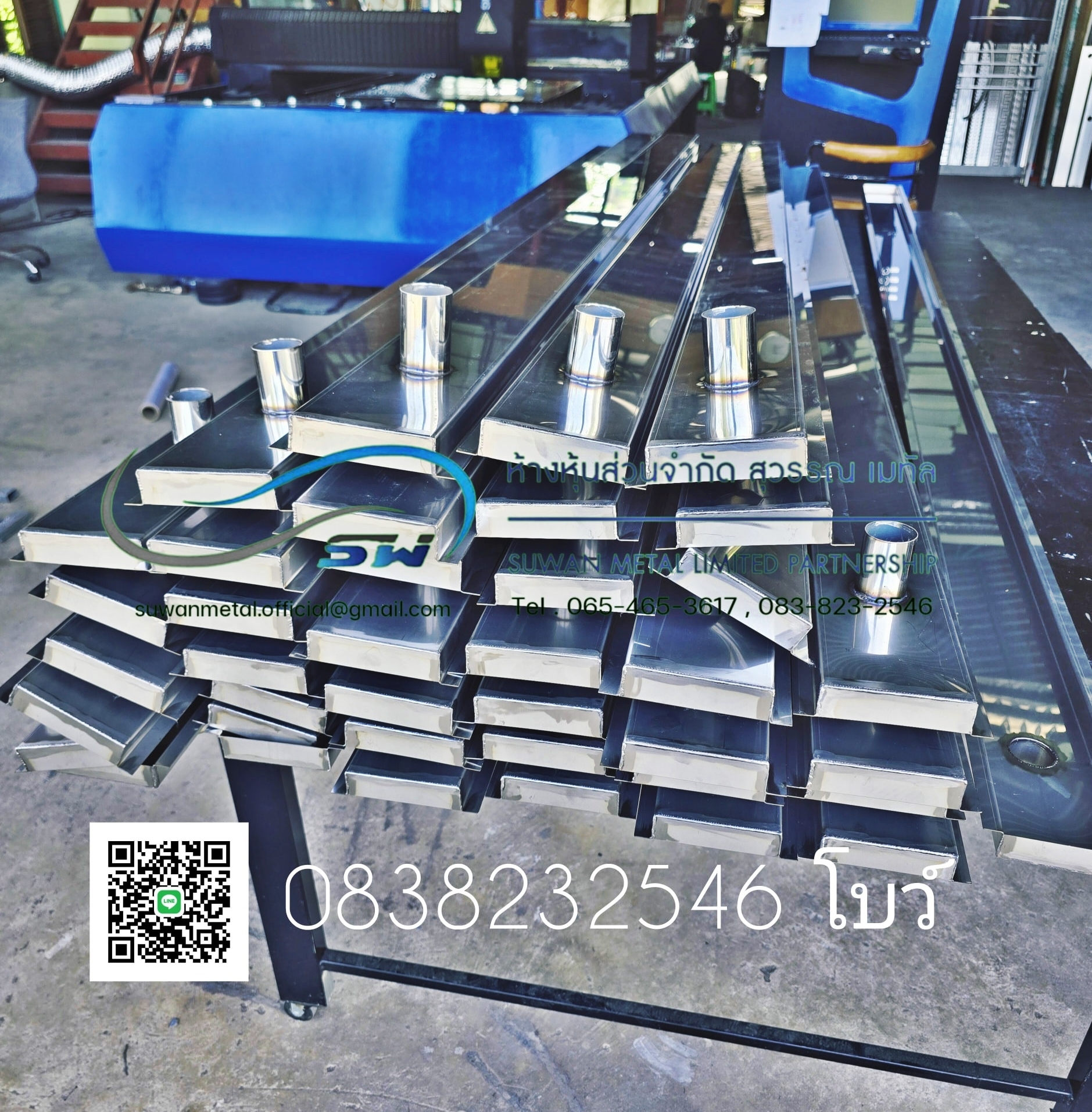 รางระบายน้ำ Gutter stainless 304 ปั๊มน้ำมัน PT 